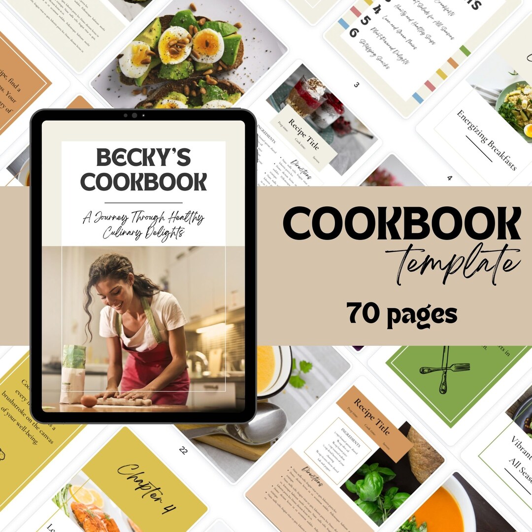 Editable Canva Cookbook Template | Recipe Book Template | Editable ...