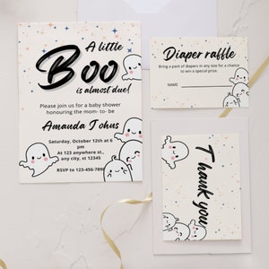 Halloween Baby Boo Shower Invitation Set