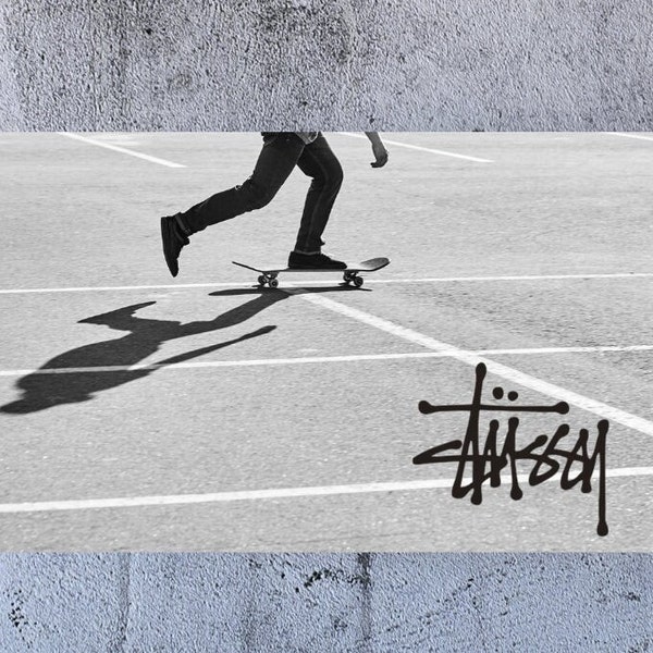 Stussy Poster | Skate Culture Fashion Poster | Vintage Retro Fashion | Digital Download Poster | Wall Art