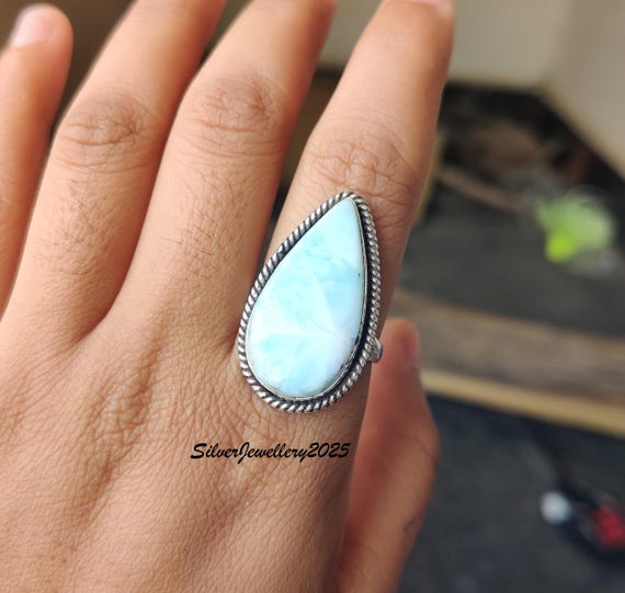 Larmar Rng 925 Slver Rng Gemstone Rng Statement Rng - Etsy