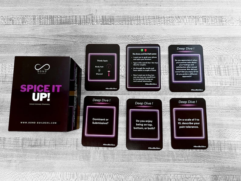 Spice It Up Adult Games for Couples Question Cards, Relationship