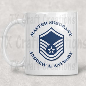AIR FORCE RANK 11 Ounce Coffee Mug Airman Gift keepsake
