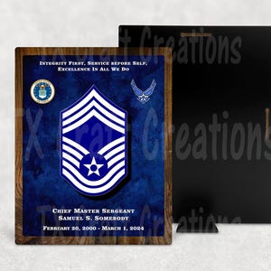 Custom Air Force Photo Plaque: Personalized Military Retirement Gift