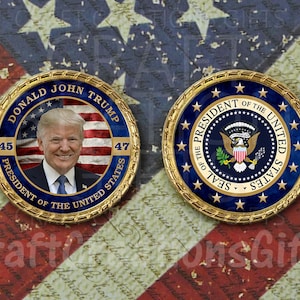 45th - 47th President Donald J Trump Keepsake Collectible Coin