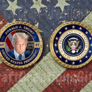 OFFICIAL PHOTO - 47th President Donald J Trump Keepsake Collectible Coin