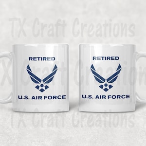AIR FORCE RETIRED Logo 11 Ounce Coffee Mug Airman Gift keepsake
