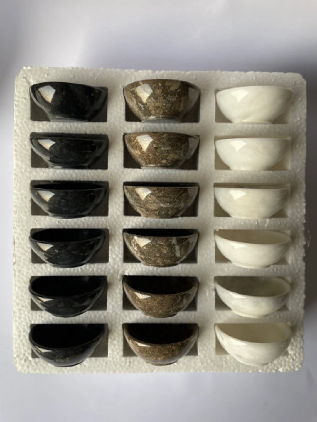 Set of 3 Colors 18 Onyx Stone Bowl of 3 Inches Size Marble Etsy