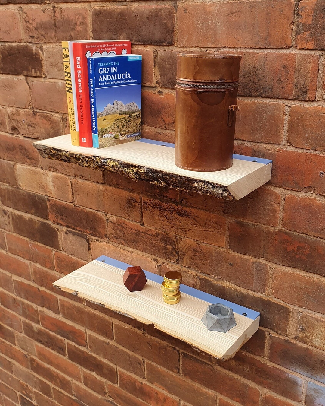 Pair of Beautiful Floating Shelves Made From Natural Real Etsy