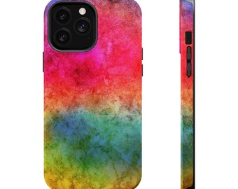MagSafe Vibrant Rainbow Gradient Colorful Design Radiant Pattern Phone Case for iPhones 13, 14, and 15