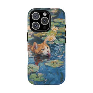 Monet Phone Case Cat Meme Parody Cover, Funny Cat Phone Case, Cute Art-Inspired Design for iPhone | Samsung | Pixel