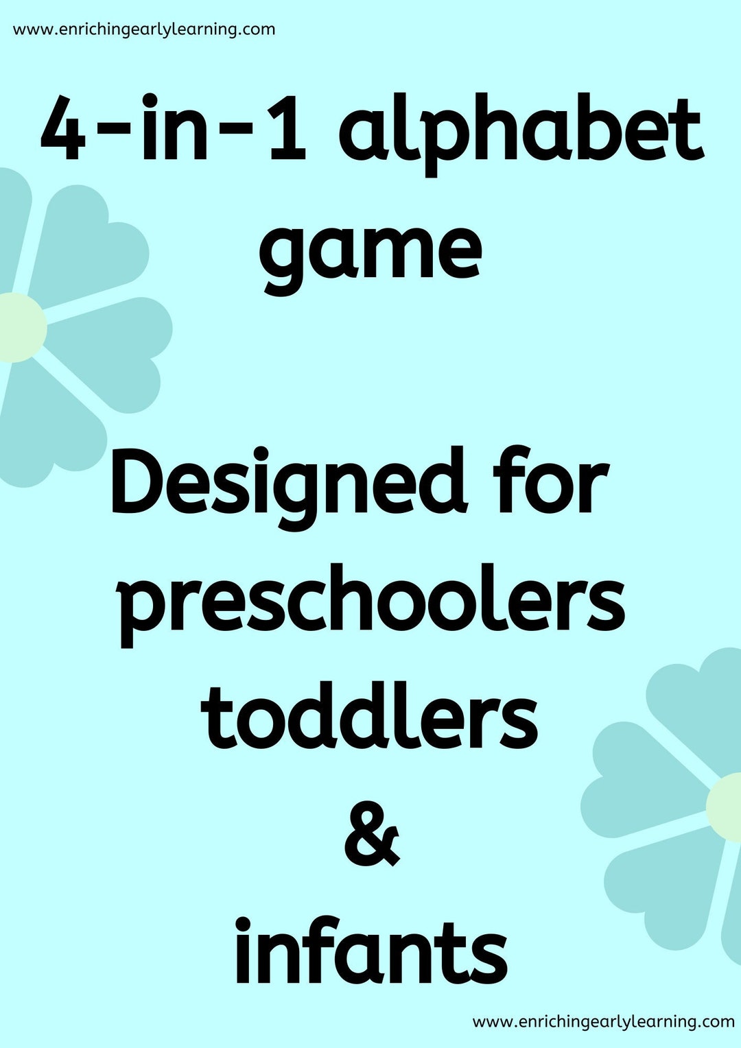 3in1 Alphabet Game for Prek and K Levels Flash Cards for Kids
