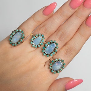 boulder opal ring