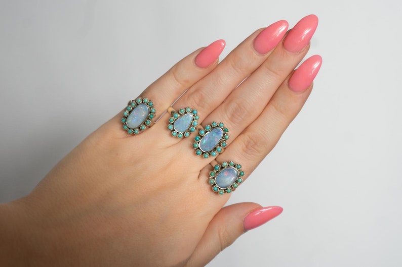 boulder opal ring
