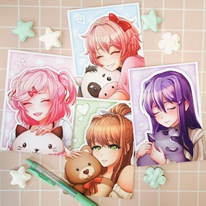 Cartes postales du club de littérature Doki Doki