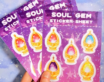 Madoka Magica Soul Gem Stickersheet