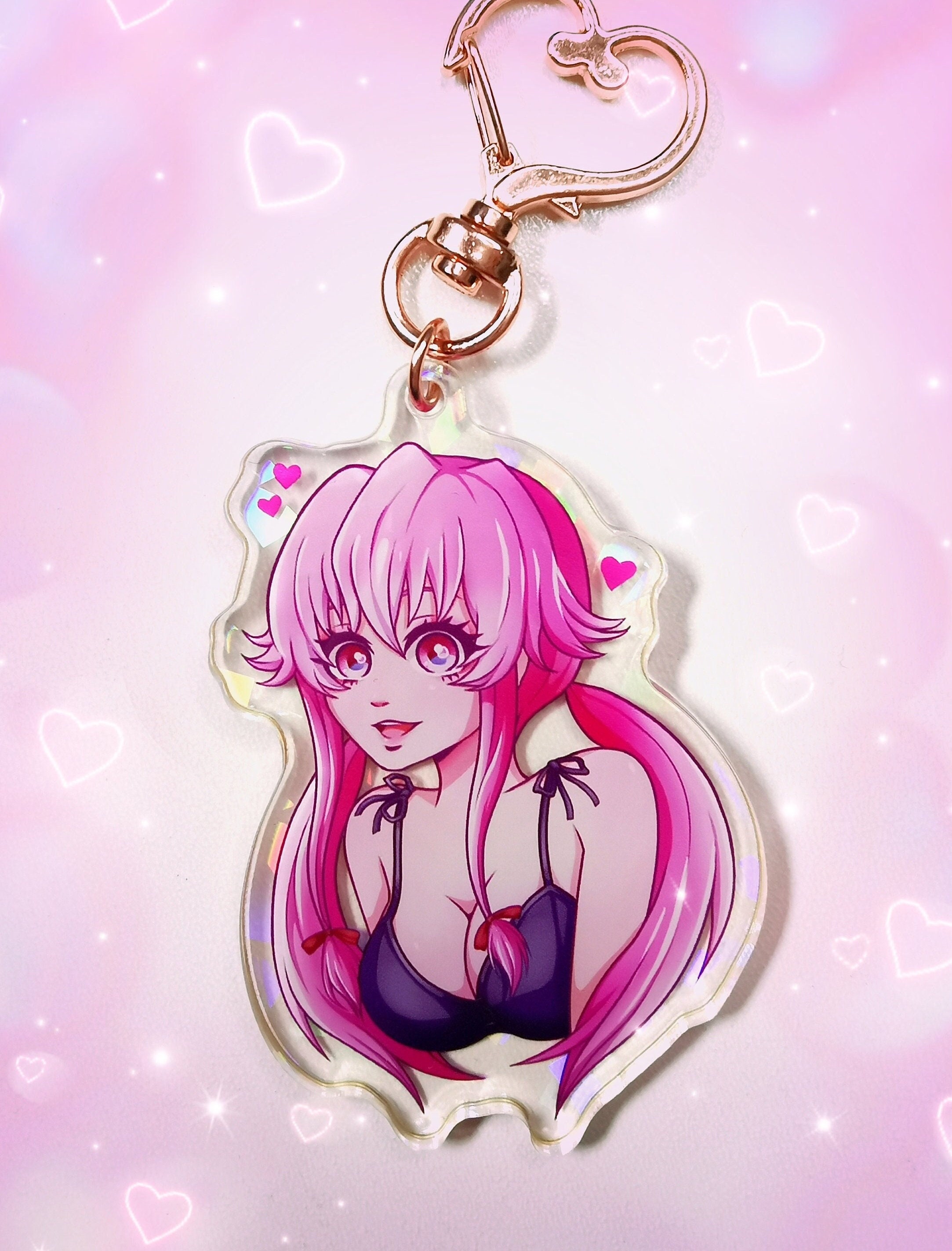 Poster Anime MIRAI NIKKI, Yuno Gasai (placa decorativa - MDF - 28X40cm)