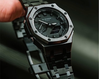 Casio AK G Shock ga 2100 - 1aer full acier Full Black Manba