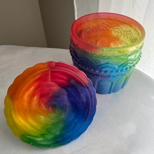Rainbow Jar, Glitter Jar, Sparkly Jar, Resin Jar, Epoxy Jar, Rainbow Stash Jar, Stash Jar, Glittery Jar, Rainbows, Sparkling, Unique Gift