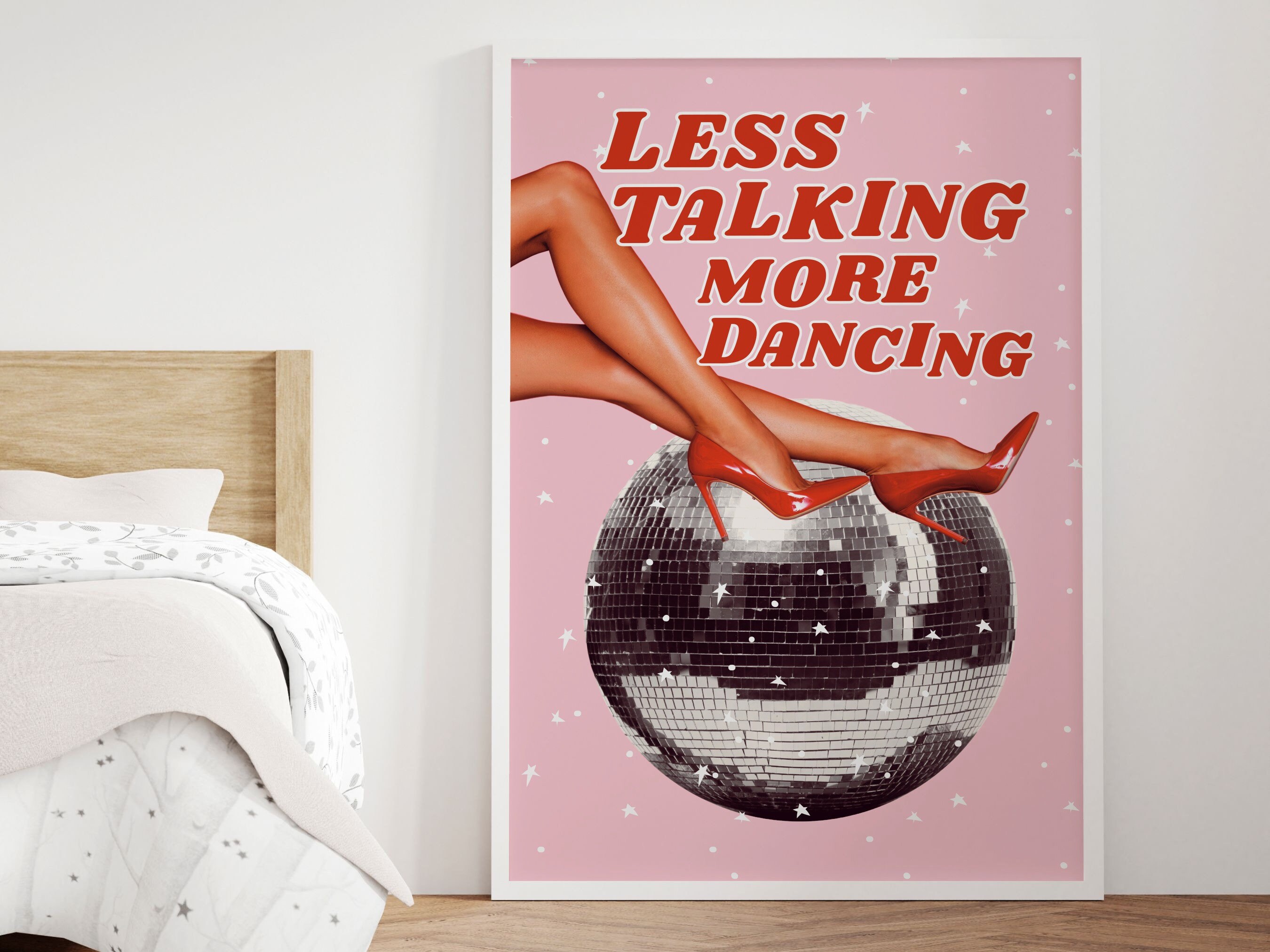 Disco Ball Wall Art 70s Disco Ball Poster Groovy Dorm Room Etsy