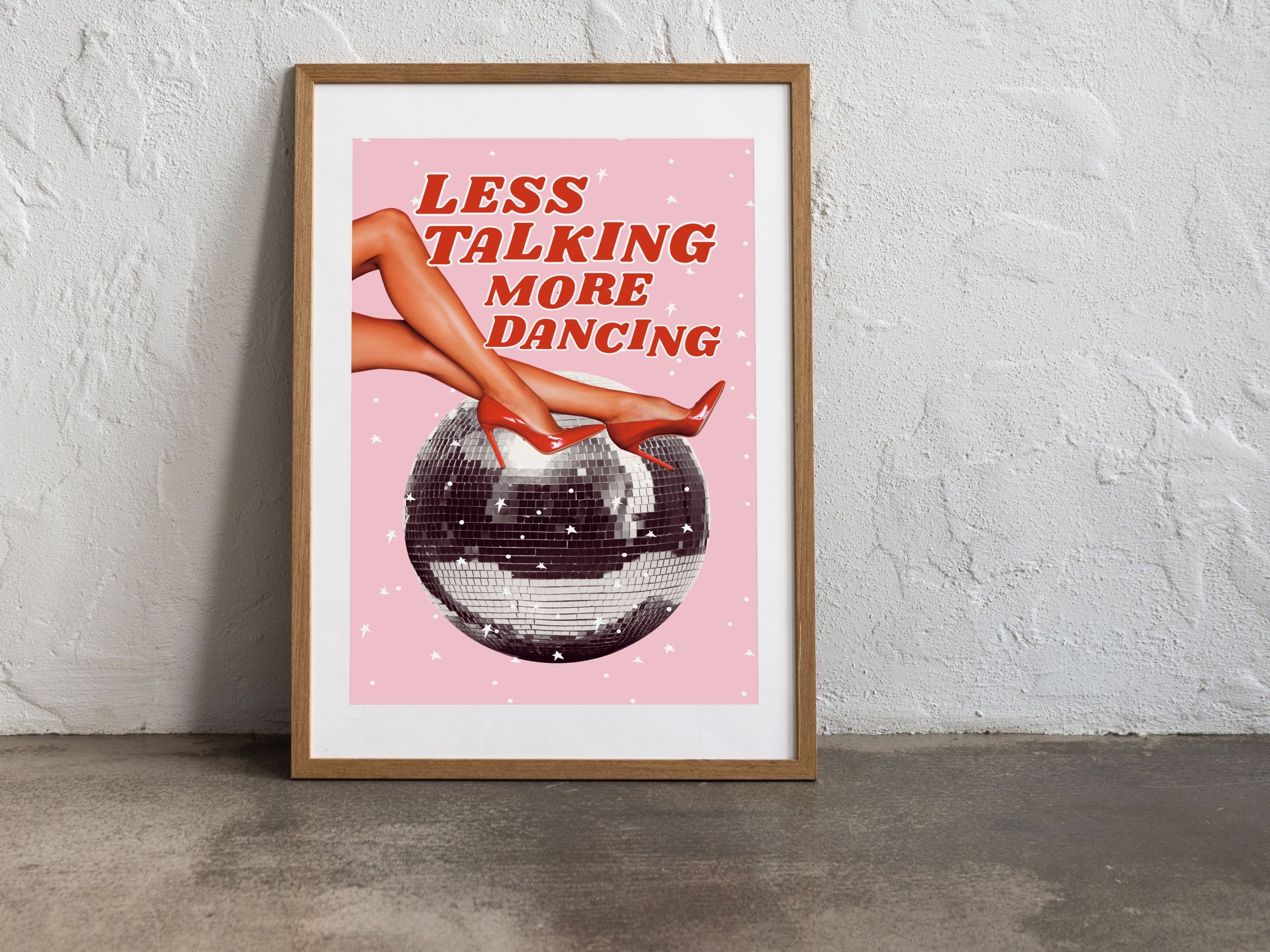 Disco Ball Wall Art 70s Disco Ball Poster Groovy Dorm Room Etsy