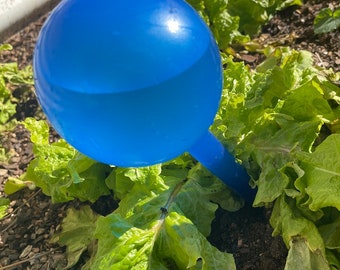 Blue Plant Watering Globes: Self-Watering Stakes, Indoor Outdoor, 6 Pcs