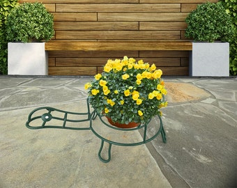 Turtle-Shaped Steel Garden Planter: Whimsical Indoor Outdoor Decor