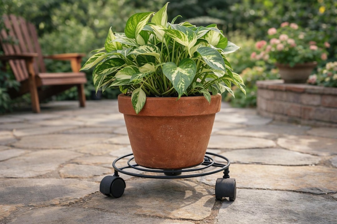 Chariot à plantes roulant