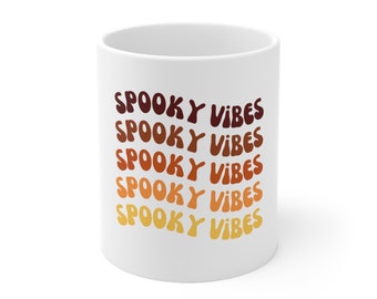 Halloween Mug, Halloween Gift, Spooky Vibes Mug, Fall Decor, Autumn Decor, Fall, Halloween, Thanksgiving Decor, Spooky Vibes