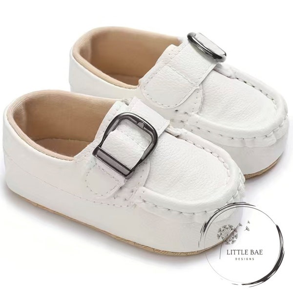 Baby Boy Shoe White Baby Shoe Christening Shoes Baptism Shoes Boy Christening Shoes White Boy Shoes Baby Dress Shoes Religious White Loafers