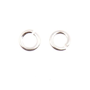 925 Sterling Silver Dia 4.5mm & Ga.19  Open Jump Rings, tough, High Quality in 925 Sterling Silver, 20 Pces Jewelry Supplies, Findings M68A