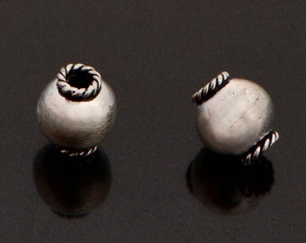 Sterling zilveren ronde kralen, handgemaakte zilveren kralen, 925 massief zilveren kralen, spacer kralen, handgemaakte kralen, sieraden aanbod, M119A