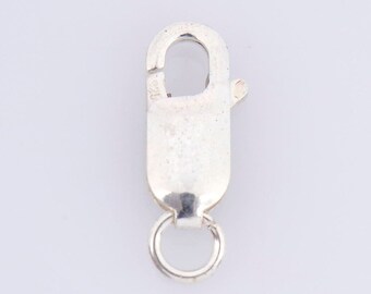 925 Sterling Silver Lobster Clasp, Solid Silver Trigger Clasp, Silver Spring Clasp, Jewelry Making Supplies, Jewelry Making Findings, M55B