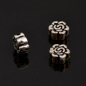 925 Sterling Silver Round Spacer Beads, Handmade Silver Spacer Beads, Solid Silver Spacer Beads, Jewelry Supply, M93
