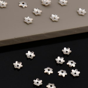 925 Sterling Silver 5mm Plain Bead Caps, Silver Shiny Plain Bead Caps, Oxidized Silver Bead Caps, Jewelry Spacer Bead Caps, M14B
