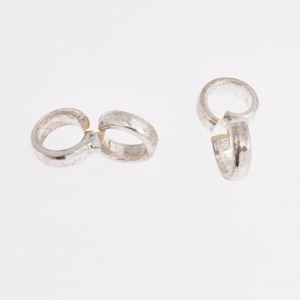 925 Sterling Silver Bails with Open Loop, Solid Silver Open Loop Bails, Smooth Silver Connector Bails, Bail Charms, Jewelry Findings, M30B