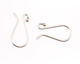 Fili per orecchini in argento sterling 925, ganci per orecchini in argento massiccio, fili per orecchini a sfera in argento, forniture per la creazione di orecchini, componenti per la creazione di gioielli, M38
