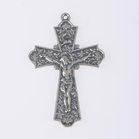 Pendentif Croix Or Sur émail Noir – Argent Sterling 925, 1,2 X 0,7 Pouce (Needzo)
