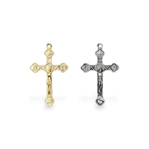 2.5 Gesù Cristo Crocifisso Croce Filigrana Ciondolo Vero 10K Giallo Oro Bianco 2.5 Gesù Cristo Crocifisso Croce Filigrana Ciondolo Vero 10K Giallo Oro Bianco