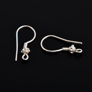 925 Sterling Silver Ear Wires, Solid Silver Earring Hooks, Silver Ball  Ear Wires, Earrings Making Supply, Jewelry Making Findings, S21