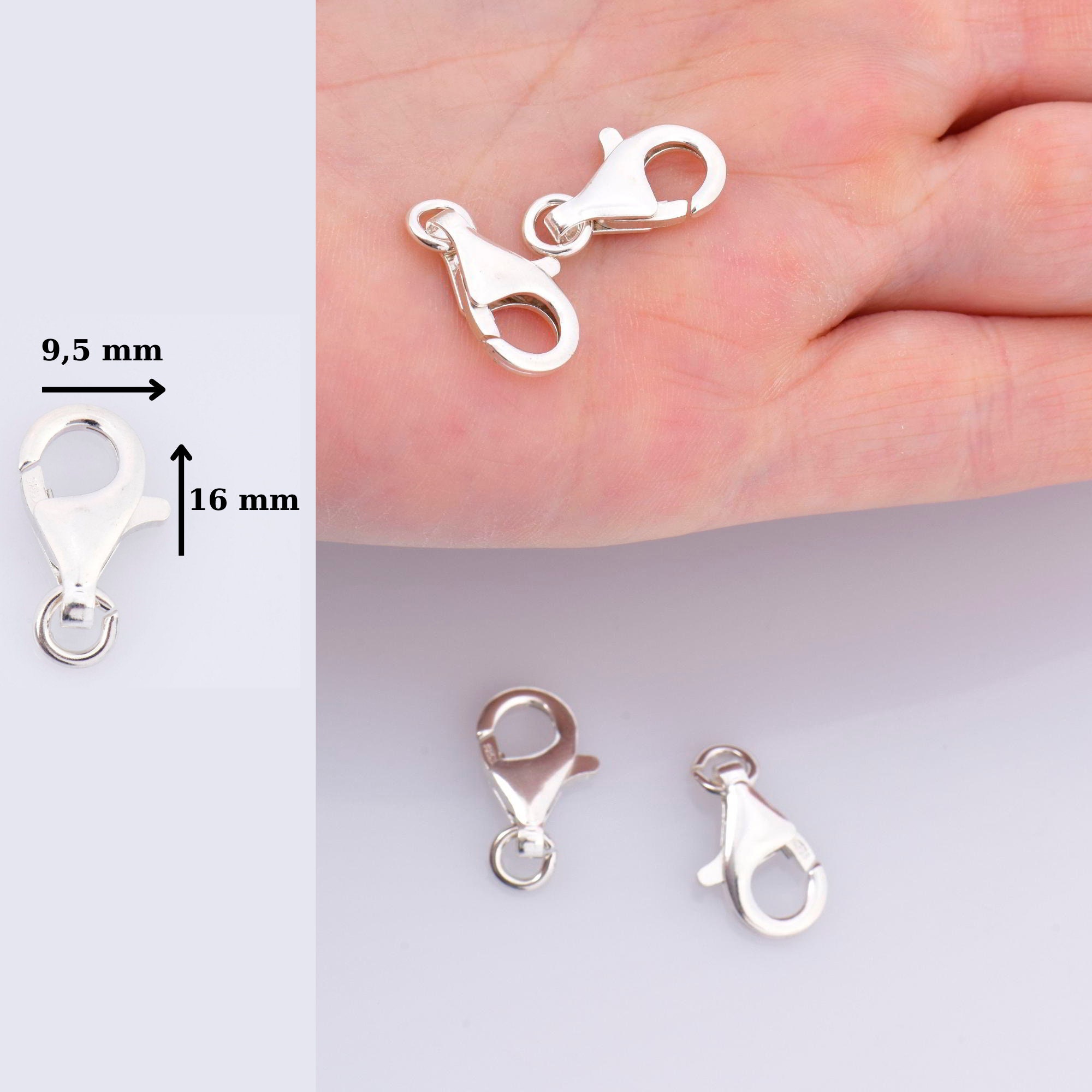 Ecrin Naturulle Fermoir Mousqueton 100% Argent Sterling 925 I