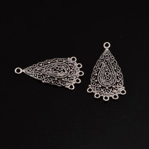 925 Sterling Silver Chandelier Component for Earring, Pendants, Solid Silver Chandelier Connectors, Chandelier Shape Jewelry Findings, S48