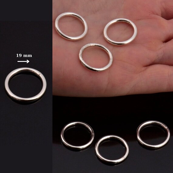 925 Sterling Silver High Quality 19 Mm CLOSED and HOLLOW Jump