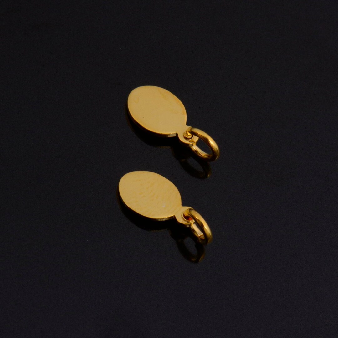 Beebeecraft 30Pcs/Box 3 Size Flat Round Link Connectors 24K Gold Plated