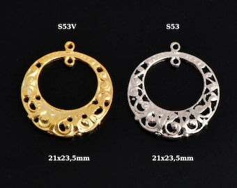 925 Sterling Silver & 24K Gold Vermeil Chandelier Component for Earring, Pendant, Chandelier Connector, Jewelry Finding, SV53/S53