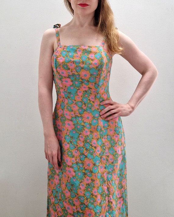 1960s Vintage 'Rodette London' Pink Turquoise and… - image 3