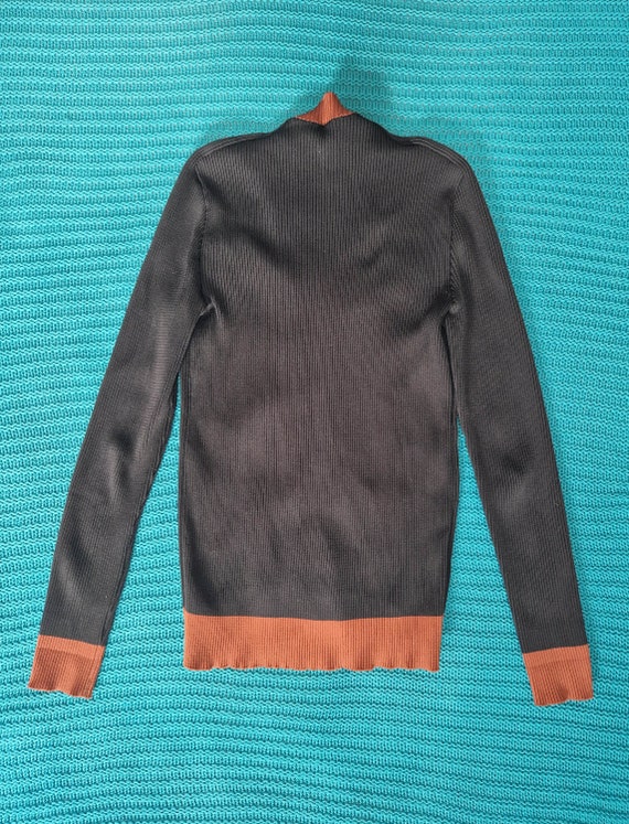 90'S Town Craft Ribbed Acrylic Knit Cardigan, Men's Size L, Vintage acrylic Green type dark green Vintage Second Hand