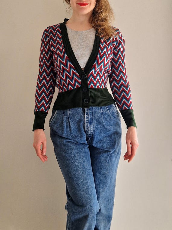 カーディガン vintage knit cardigan Vintage Hand-knit Cardigan（ヴィンテージ ハンドニット カーディガン