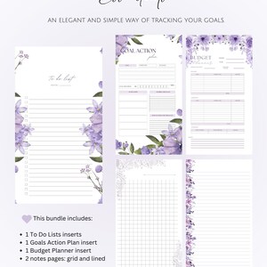 Personal Wide - THE ESSENTIALS BUNDLE - Planning Essentials bundle *To do list, Goal Planner, Budget Planner, Notes*