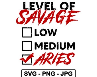 Nivel salvaje Aries SVG Zodiac Características Casilla de verificación Astrología Humor Cumpleaños PNG JPG Cortar archivo