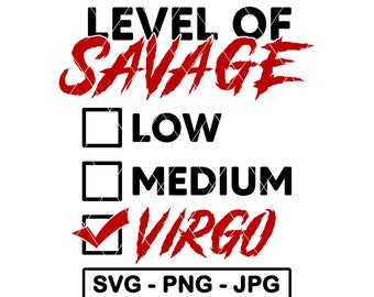 Nivel salvaje Virgo SVG Zodiac Características Casilla de verificación Astrología Humor Cumpleaños PNG JPG Cortar archivo